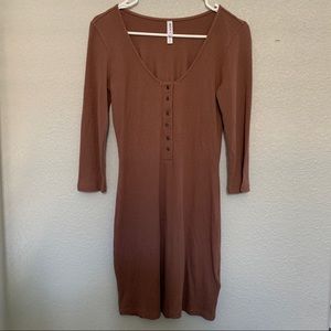 RVCA Cord Long Sleeve Dress